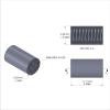 Aluminum Standoff 1/4'' OD x 10-24 Thread x 7/16'' Long, Plain Aluminum Finish