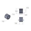 Aluminum Spacer 1/4'' OD x .115'' ID x 3/16'' Long, Black Anodized Finish