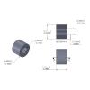 Aluminum Spacer 1/4'' OD x .115'' ID x 3/16'' Long, Plain Aluminum Finish