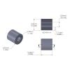 Aluminum Spacer 1/4'' OD x .115'' ID x 1/4'' Long, Black Anodized Finish