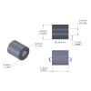 Aluminum Spacer 1/4'' OD x .115'' ID x 9/32'' Long, Plain Aluminum Finish
