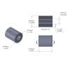 Aluminum Spacer 1/4'' OD x .115'' ID x 5/16'' Long, Plain Aluminum Finish