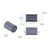 Aluminum Spacer 1/4'' OD x .115'' ID x 3/8'' Long, Black Anodized Finish
