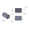 Aluminum Spacer 1/4'' OD x .115'' ID x .350'' Long, Plain Aluminum Finish