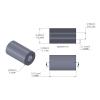 Aluminum Spacer 1/4'' OD x .115'' ID x 7/16'' Long, Plain Aluminum Finish