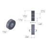 Aluminum Spacer 1/4'' OD x .115'' ID x 5/64'' Long, Plain Aluminum Finish