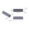 Aluminum Spacer 1/4'' OD x .115'' ID x 7/8'' Long, Plain Aluminum Finish