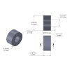 Aluminum Spacer 1/4'' OD x .115'' ID x 1/8'' Long, Black Anodized Finish