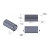 Aluminum Spacer 1/4'' OD x .199'' ID x 1/2'' Long, Plain Aluminum Finish