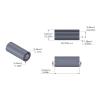 Aluminum Spacer 1/4'' OD x .141'' ID x .600'' Long, Plain Aluminum Finish