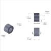 Aluminum Spacer 1/4'' OD x .141'' ID x 5/32'' Long, Plain Aluminum Finish