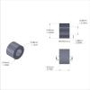 Aluminum Spacer 1/4'' OD x .141'' ID x 11/64'' Long, Plain Aluminum Finish