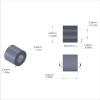 Aluminum Spacer 1/4'' OD x .141'' ID x 7/32'' Long, Plain Aluminum Finish