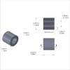 Aluminum Spacer 1/4'' OD x .141'' ID x 15/64'' Long