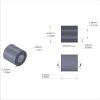 Aluminum Spacer 1/4'' OD x .141'' ID x 1/4'' Long, Plain Aluminum Finish