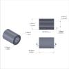 Aluminum Spacer 1/4'' OD x .141'' ID x 11/32'' Long, Plain Aluminum Finish