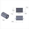 Aluminum Spacer 1/4'' OD x .141'' ID x 3/8'' Long - Black Anodized