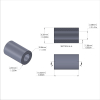 Aluminum Spacer 1/4'' OD x .141'' ID x 13/32'' Long