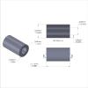 Aluminum Spacer 1/4'' OD x .141'' ID x 7/16'' Long, Plain Aluminum Finish