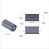 Aluminum Spacer 1/4'' OD x .141'' ID x 15/32'' Long, Plain Aluminum Finish