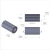 Aluminum Spacer 1/4'' OD x .141'' ID x 1/2'' Long, Plain Aluminum Finish