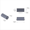 Aluminum Spacer 1/4'' OD x .141'' ID x 9/16'' Long, Black Anodized Finish