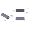 Aluminum Spacer 1/4'' OD x .141'' ID x 11/16'' Long, Plain Aluminum Finish