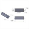 Aluminum Spacer 1/4'' OD x .141'' ID x 3/4'' Long, Black Anodized Finish