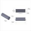 Aluminum Spacer 1/4'' OD x .141'' ID x 3/4'' Long, Plain Aluminum Finish