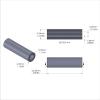 Aluminum Spacer 1/4'' OD x .141'' ID x 7/8'' Long, Plain Aluminum Finish