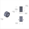 Aluminum Spacer 1/4'' OD x .141'' ID x 9/64'' Long, Plain Aluminum Finish