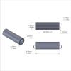 Aluminum Spacer 1/4'' OD x .172'' ID x .800'' Long, Plain Aluminum Finish