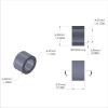 Aluminum Spacer 1/4'' OD x .172'' ID x 5/32'' Long, Plain Aluminum Finish