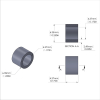 Aluminum Spacer 1/4'' OD x .172'' ID x 11/64'' Long, Plain Aluminum Finish