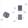 Aluminum Spacer 1/4'' OD x .172'' ID x 3/16'' Long, Black Anodized Finish
