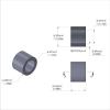 Aluminum Spacer 1/4'' OD x .172'' ID x 3/16'' Long, Plain Aluminum Finish
