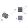 Aluminum Spacer 1/4'' OD x .172'' ID x 1/4'' Long, Black Anodized Finish