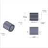 Aluminum Spacer 1/4'' OD x .172'' ID x 9/32'' Long, Plain Aluminum Finish