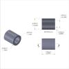 Aluminum Spacer 1/4'' OD x .172'' ID x 19/64'' Long, Plain Aluminum Finish