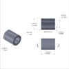 Aluminum Spacer 1/4'' OD x .172'' ID x 5/16'' Long - Black Anodized
