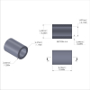 Aluminum Spacer 1/4'' OD x .172'' ID x 11/32'' Long, Plain Aluminum Finish