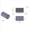 Aluminum Spacer 1/4'' OD x .172'' ID x 7/16'' Long, Black Anodized Finish