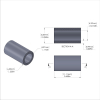 Aluminum Spacer 1/4'' OD x .172'' ID x 7/16'' Long