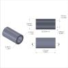 Aluminum Spacer 1/4'' OD x .172'' ID x 15/32'' Long, Plain Aluminum Finish