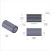 Aluminum Spacer 1/4'' OD x .172'' ID x 31/64'' Long