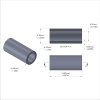Aluminum Spacer 1/4'' OD x .172'' ID x 35/64'' Long