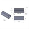 Aluminum Spacer 1/4'' OD x .172'' ID x 9/16'' Long, Black Anodized Finish