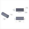 Aluminum Spacer 1/4'' OD x .172'' ID x 5/8'' Long