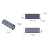 Aluminum Spacer 1/4'' OD x .172'' ID x 11/16'' Long, Black Anodized Finish