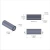 Aluminum Spacer 1/4'' OD x .172'' ID x 11/16'' Long, Plain Aluminum Finish